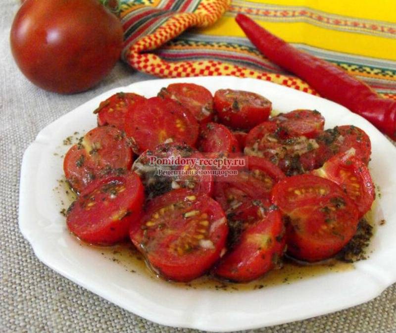 Малосольные помидоры с чесноком и зеленью – рецепты быстрого приготовления