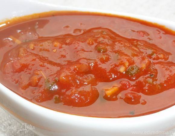 Заготовка томатного соуса из помидор и томатной пасты