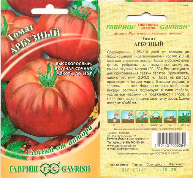 Характеристика и описание сорта томата Арбузный, его урожайность