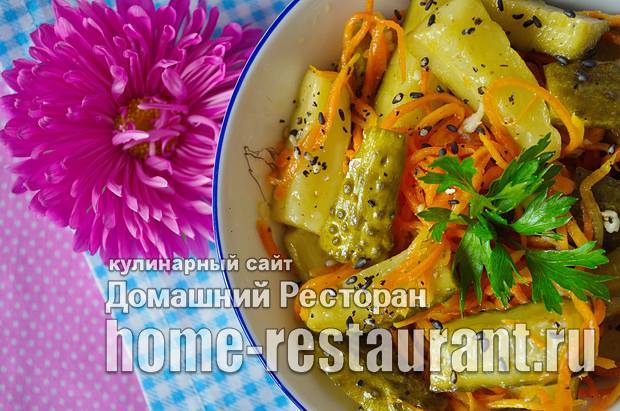Салат на зиму из огурцов и моркови по-корейски - 5 рецептов с фото пошагово