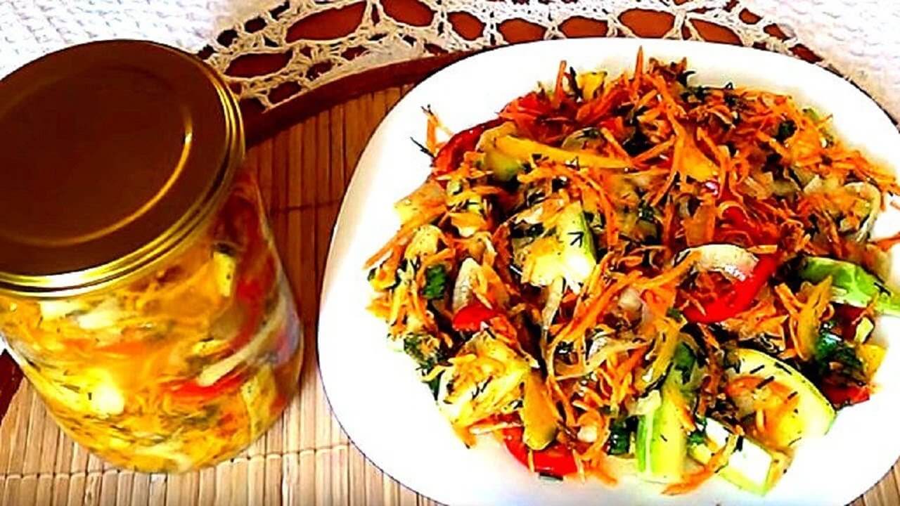 Салат из кабачков по корейски  как сделать быстро, чтобы кушать сразу