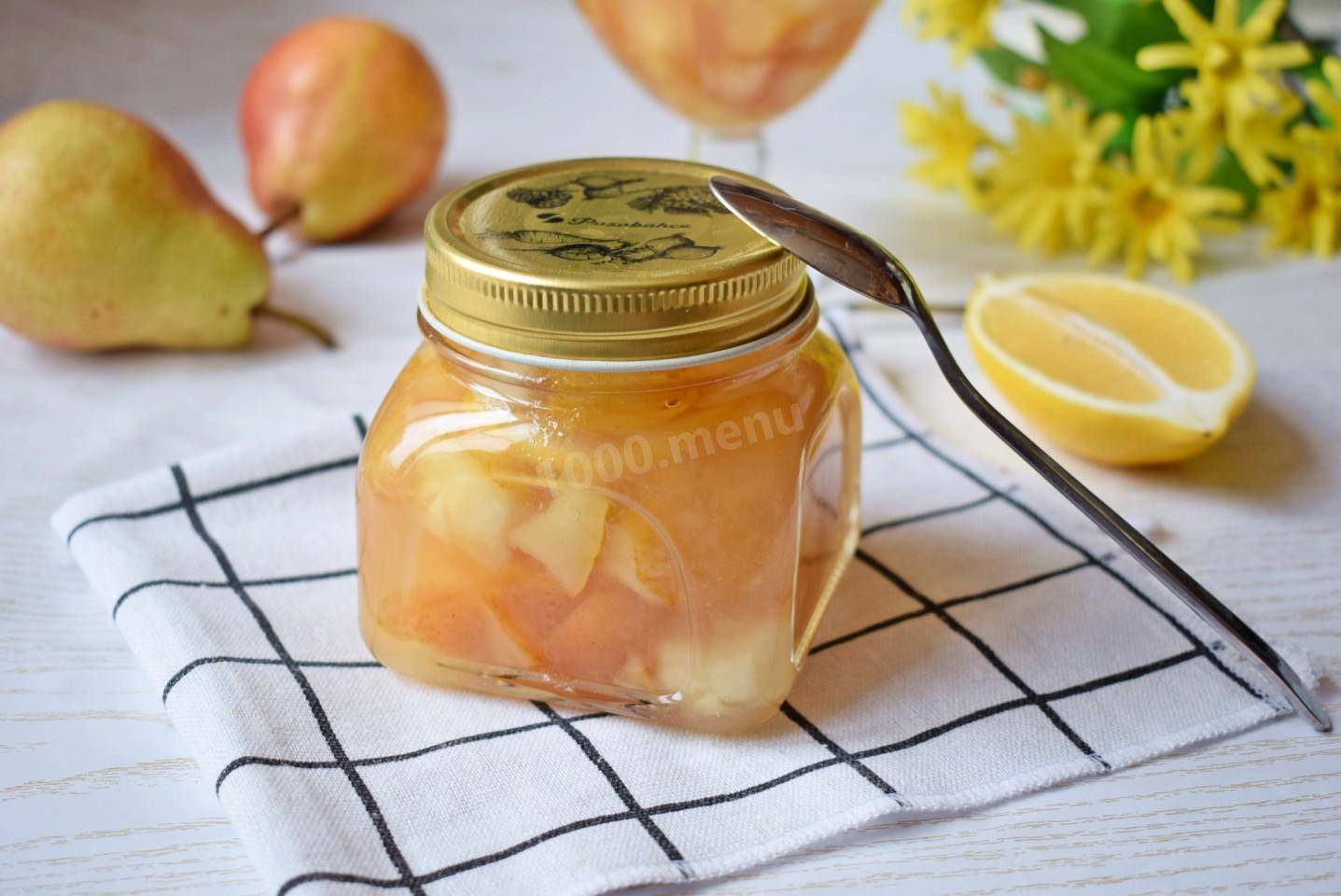 Пошаговый рецепт приготовления варенья из груши с лимоном на зиму