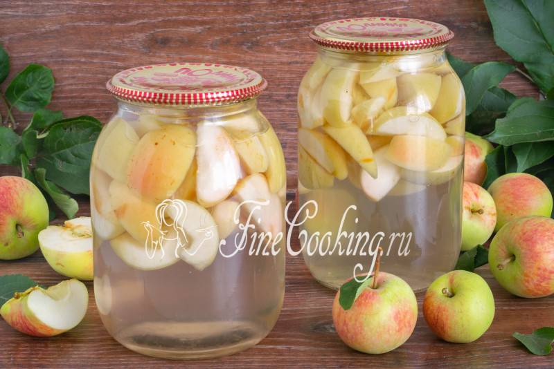 ТОП 25 пошаговых рецептов приготовления компота из яблок на зиму
