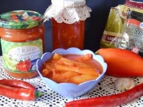 Лечо из болгарского перца с томатной пастой на зиму: рецепт с фото