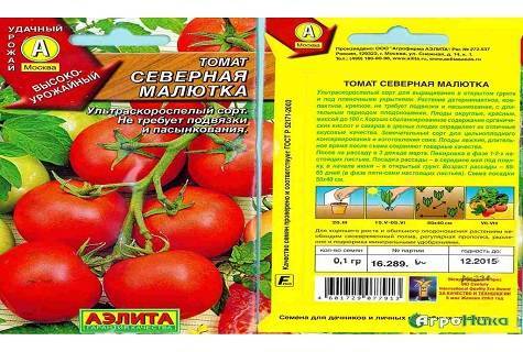 Описание и характеристики сорта томатов северная малютка