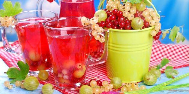 Компот из черешни и чёрной смородины на зиму