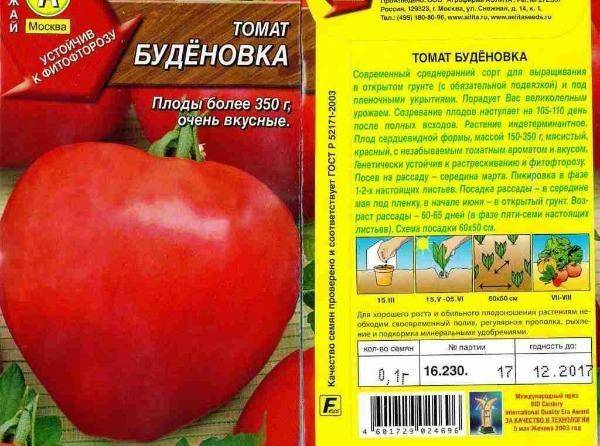 Сорта томатов: буденовка