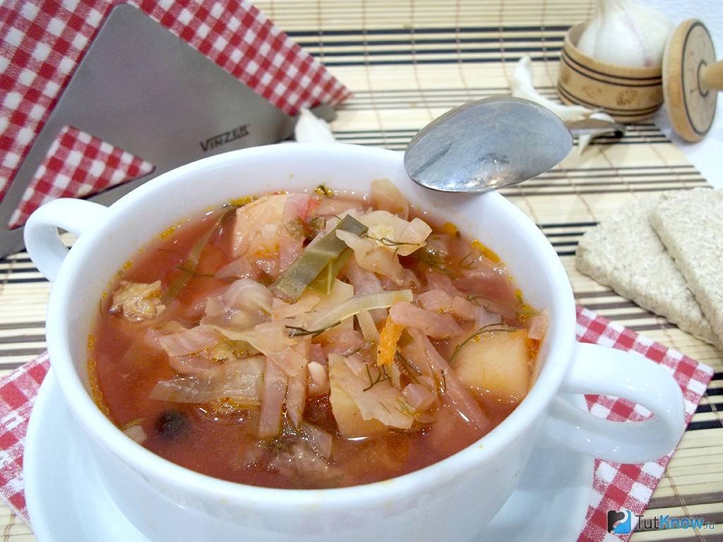 Борщ Из Квашеной Капусты Фото Рецепт
