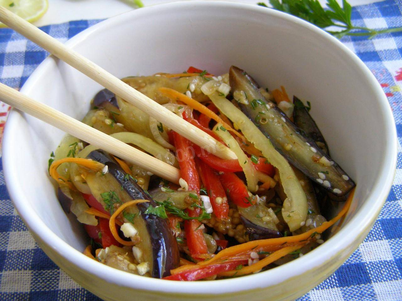 Самые вкусные и лучшие рецепты баклажанов по-корейски на зиму